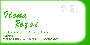 ilona rozsi business card